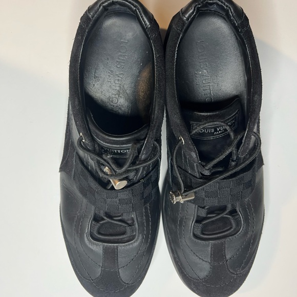 Pre-owned Louis Vuitton Fastlane Cloth Low Trainers In Black